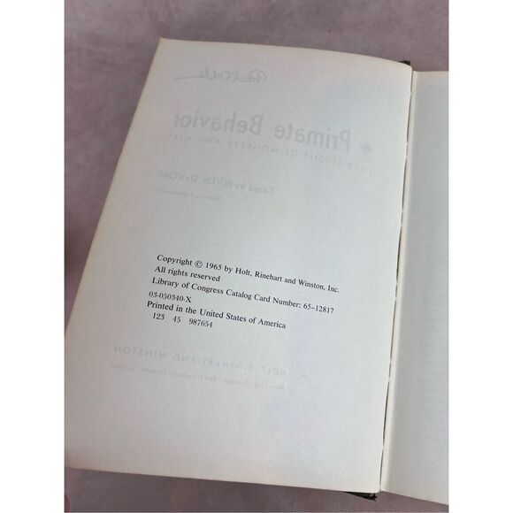 Vintage 1960s Primate Behavior: Field Studies of Monkeys and Apes Book - Picture 6 of 9